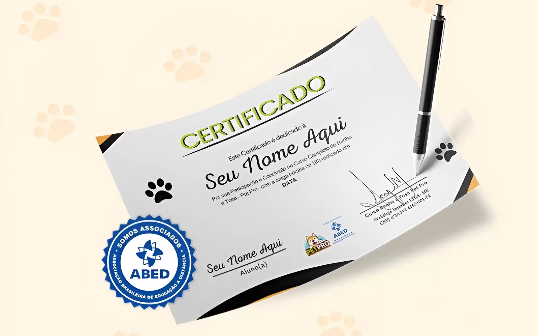 certificado curso PET PRO